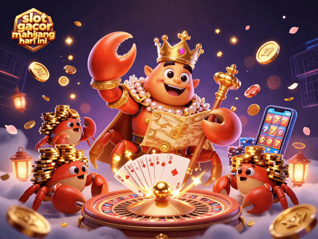 Experience the excitement of slot gacor mahjong hari ini with this vibrant 3D casino scene filled with treasures.