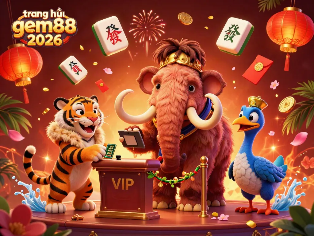 Experience excitement at trang chủ gem88 2026 with vibrant casino characters and elements.