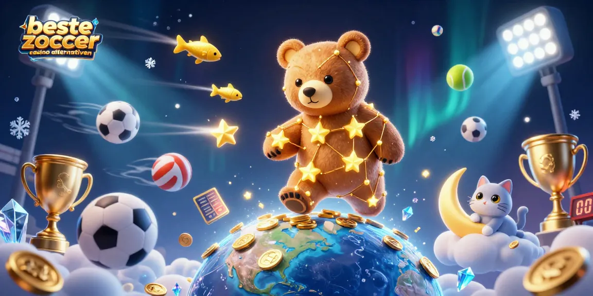 Erleben Sie die besten Zoccer Casino Alternativen in einer dynamischen 3D Casino-Illustration.
